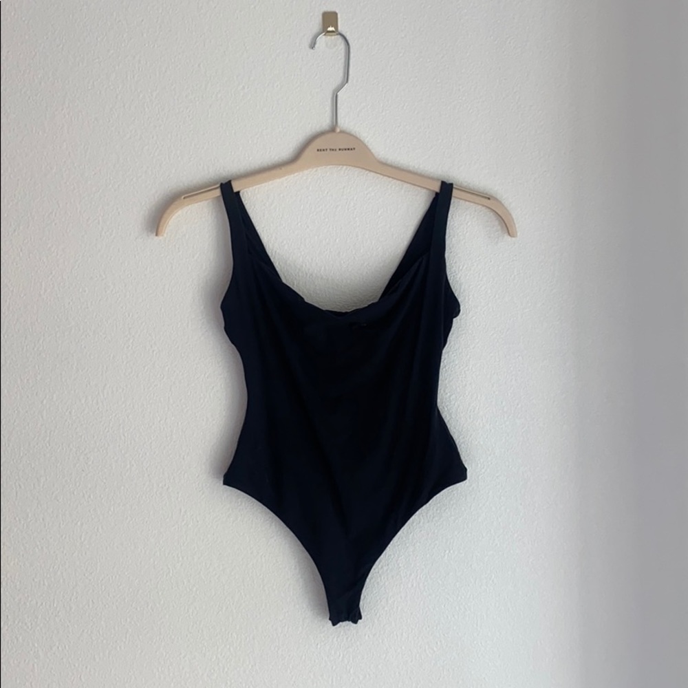 SKIMS Fits Everybody Square Neck Bodysuit in Onyx